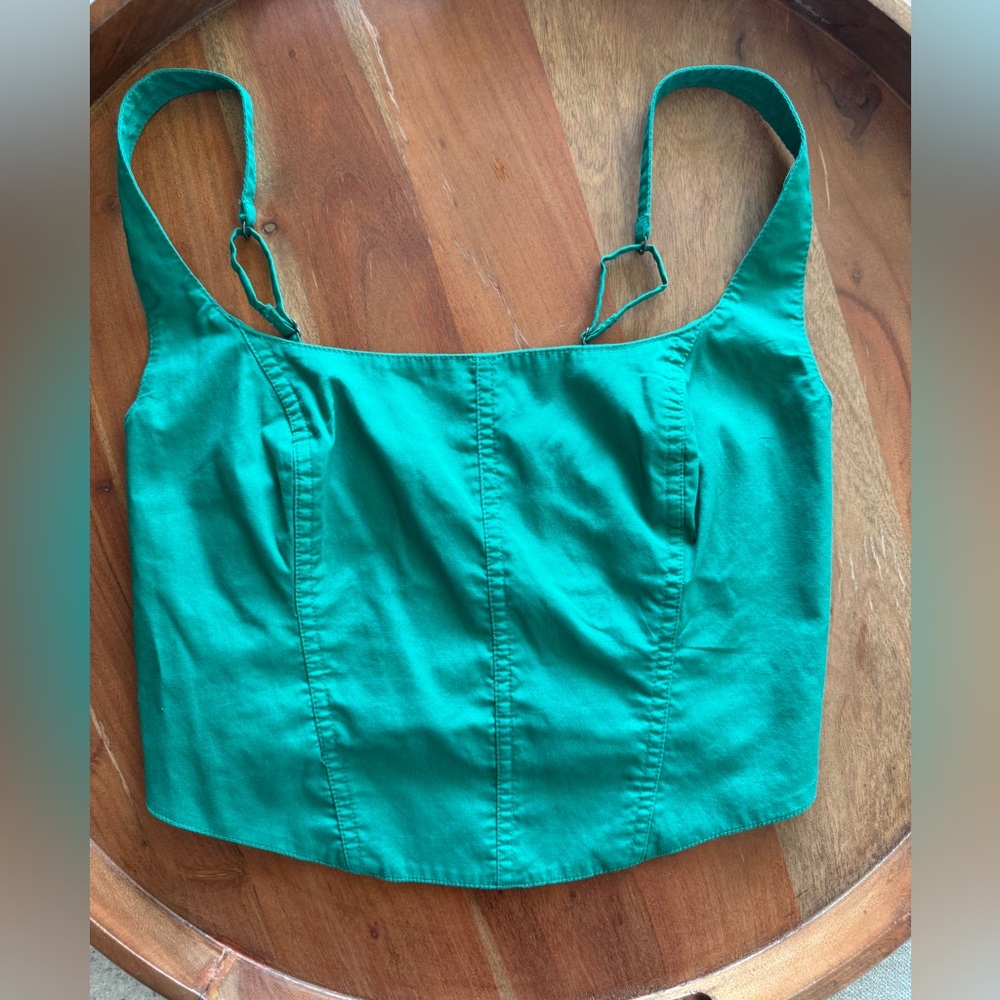 Abercrombie & Fitch green Crop Top